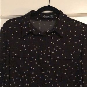 Nasty Gal Tops - Nasty gal black/white stars button down Nasty Gal Tops - Nasty gal black/white stars button down